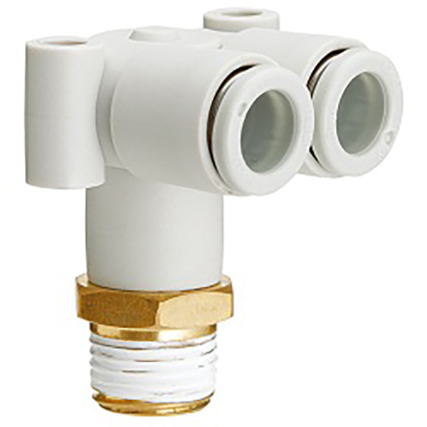 KQ2LU Series L-typ Twin Armbow Push-in Fitting